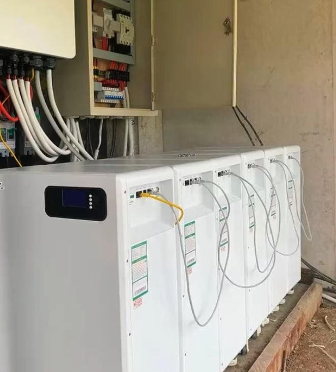 Saftec stackable home energy storage battery installation