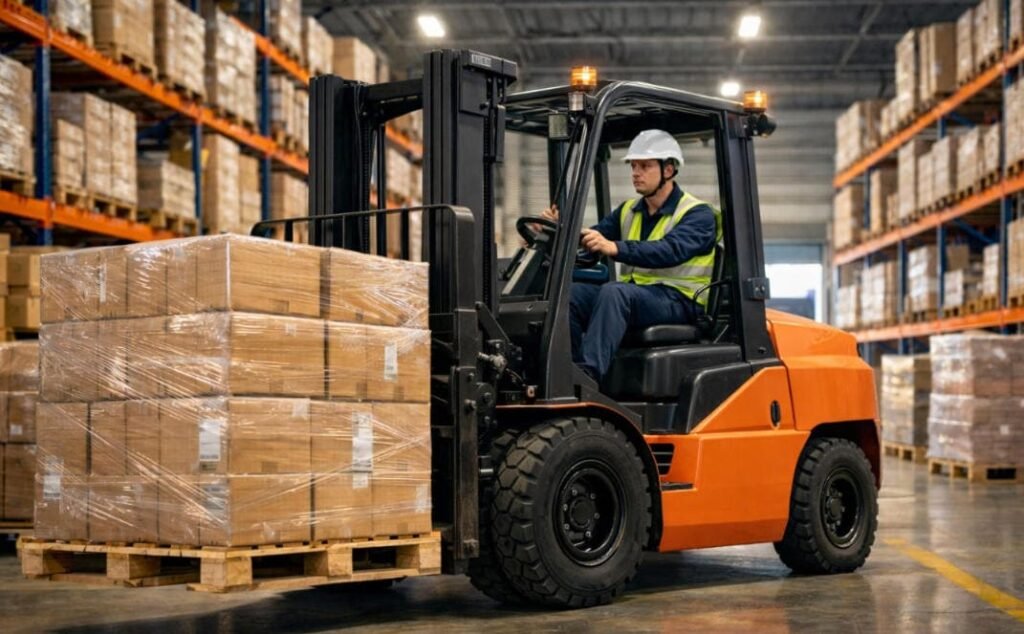 Forklift Battery maintenance check with Lithium Forklift Battery connectors and cables